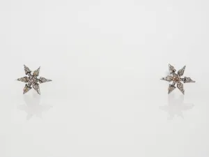 Earrings Modern .04 Round Brilliant Cut Diamonds in Sterling Silver