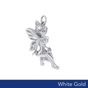 Enchanted Fairy Solid White Gold Charm WCM637