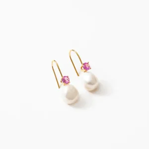 Erin Earrings (Pink   Gold)
