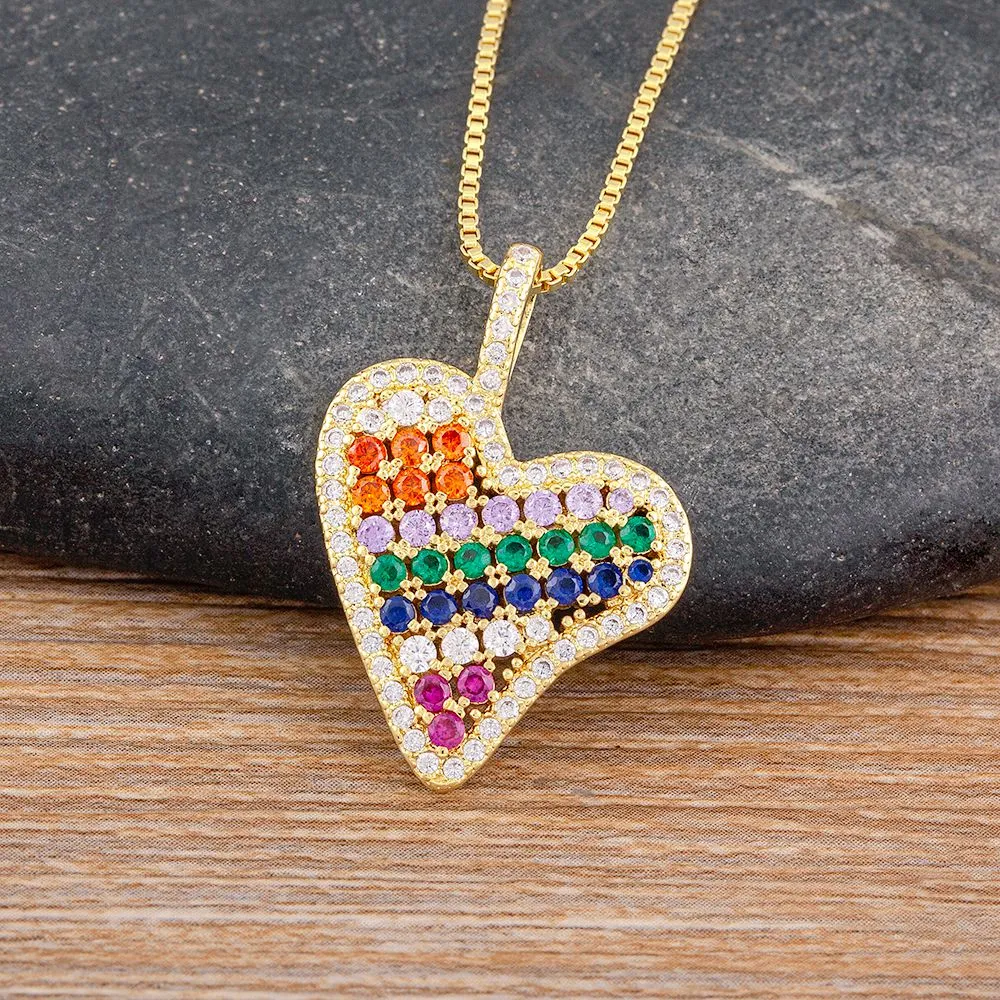 Exquisite Fashion Creative Irregular Heart Necklace Love Pendant