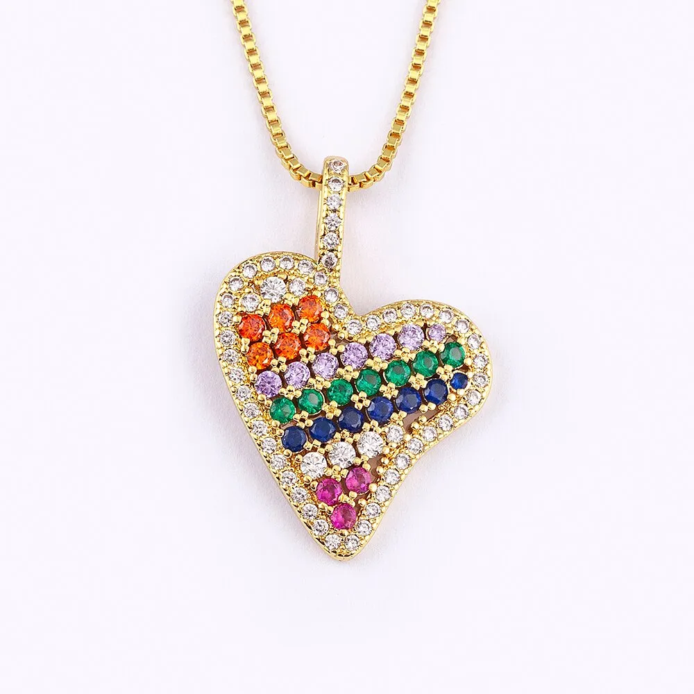 Exquisite Fashion Creative Irregular Heart Necklace Love Pendant
