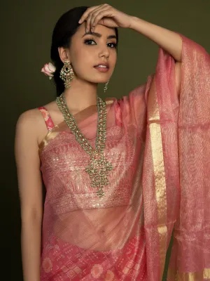Exquisite Multicolour Jadau Rani Haar ( Necklace & Earrings)