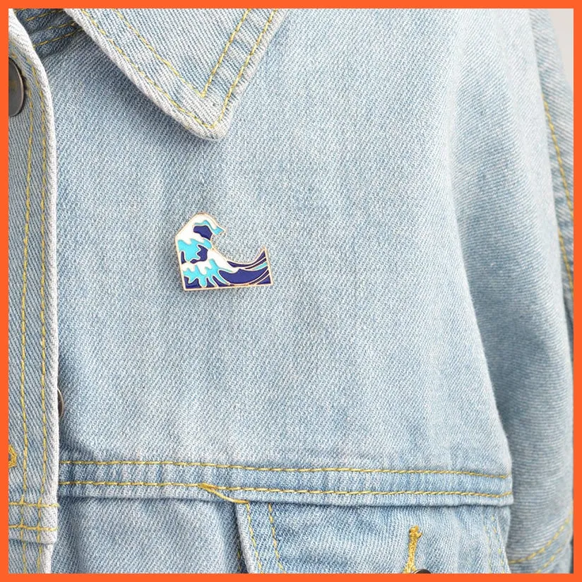 Fashion Rainbow Enamel Lapel Cartoon Pins | Fruits Food Mix Brooch Badges