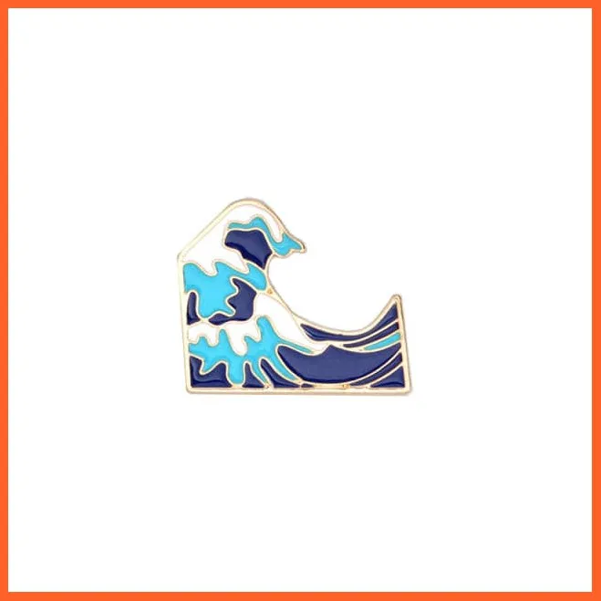 Fashion Rainbow Enamel Lapel Cartoon Pins | Fruits Food Mix Brooch Badges