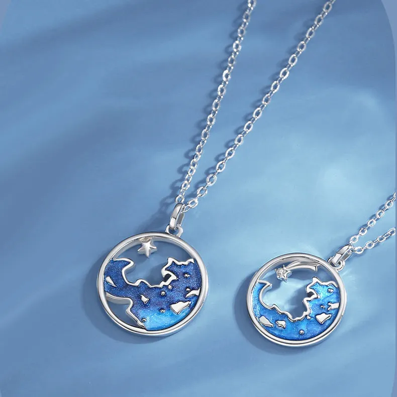 Friendship Necklaces Set for 2 Galaxy Theme