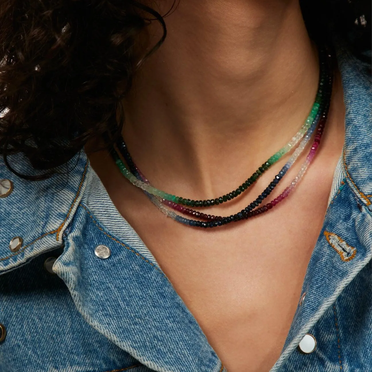 Graduated Ruby Beaded Necklace