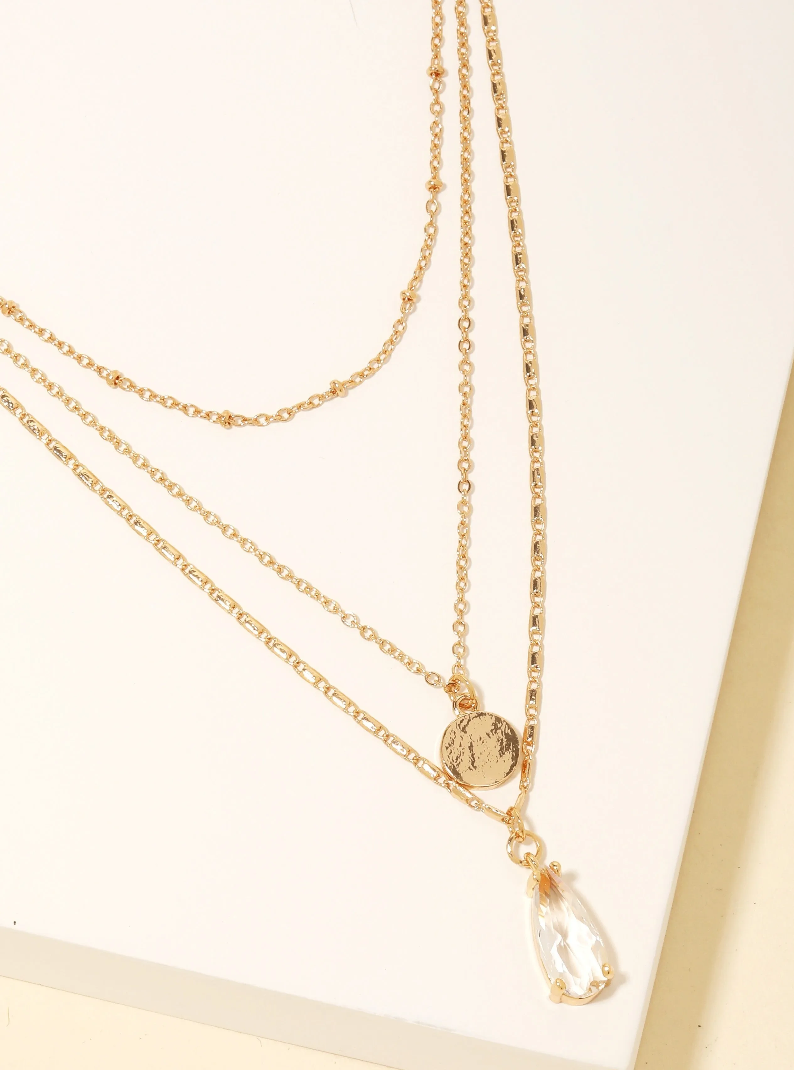 Grateful For The Glam Layered Necklace
