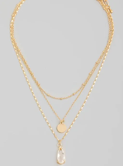 Grateful For The Glam Layered Necklace