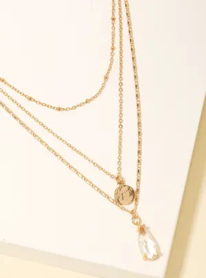 Grateful For The Glam Layered Necklace