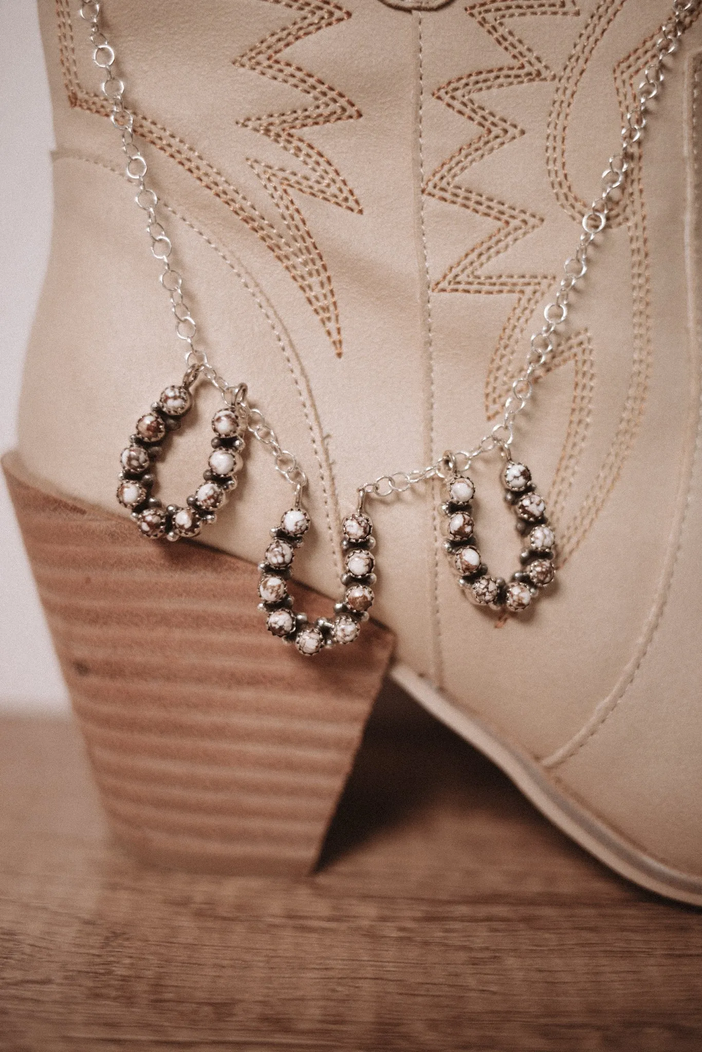 Horseshoe Trio Stone Necklaces