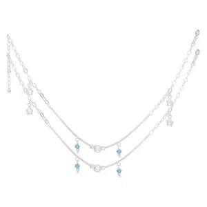 I Juels ; Live The Emotions 925 Sterling Silver Anklets For Women (silver, White)
