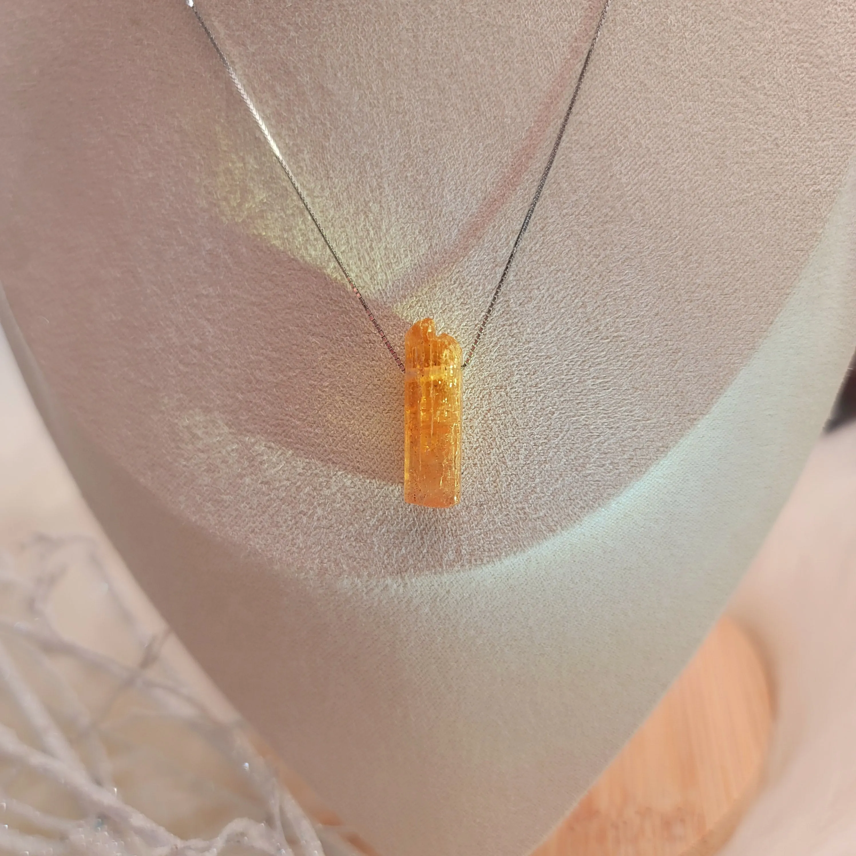 Imperial Topaz Necklace for Creativity, Manifesting Abundance and Strength