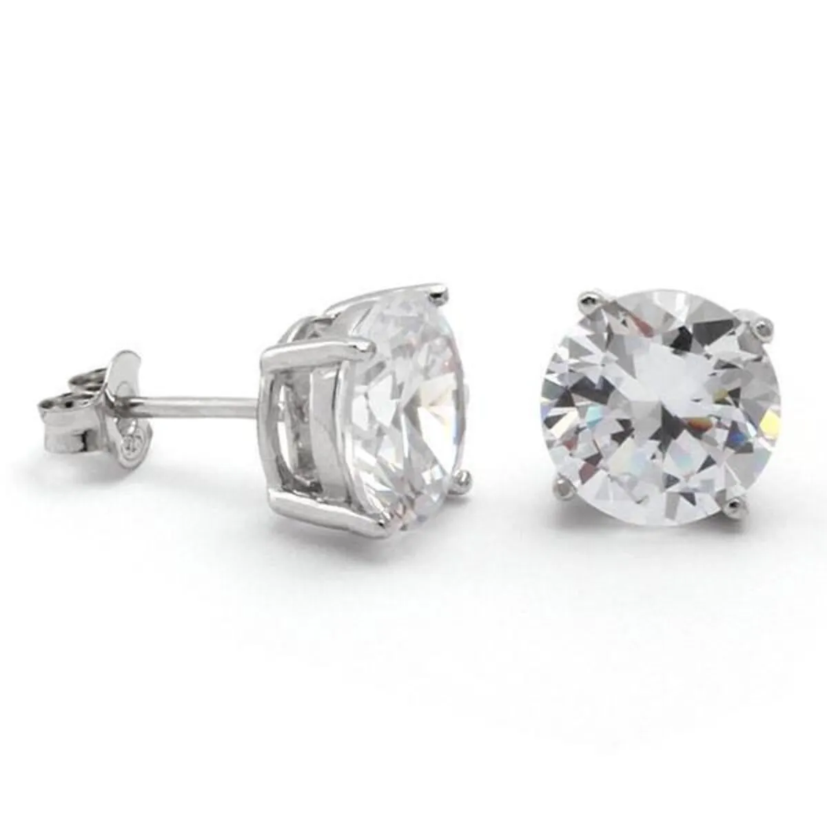 KING ICE: Brilliant Cut Stud Earrings 7mm
