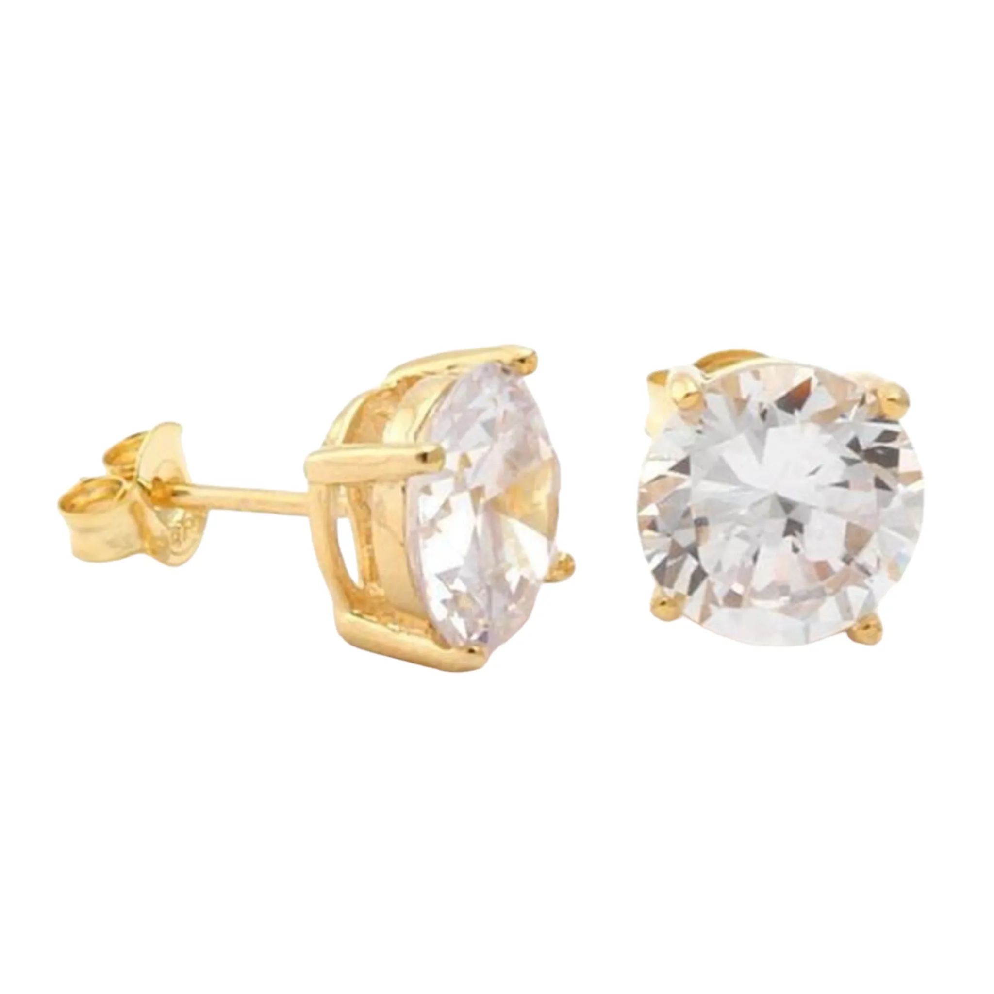 KING ICE: Brilliant Cut Stud Earrings 7mm