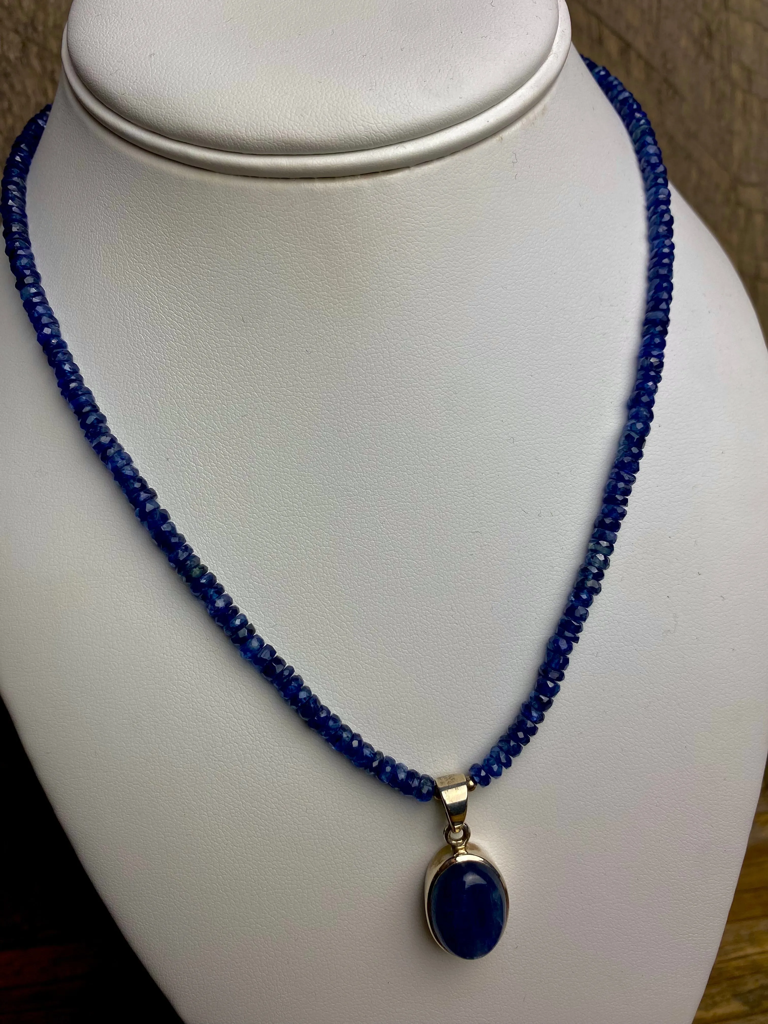 Kyanite Faceted Bead Necklace