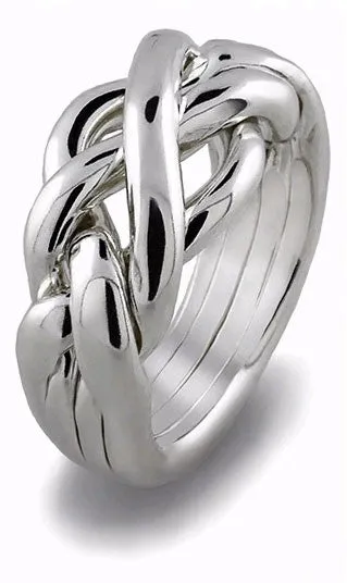 LADIES 4 band GOLD Puzzle Ring LG-4125