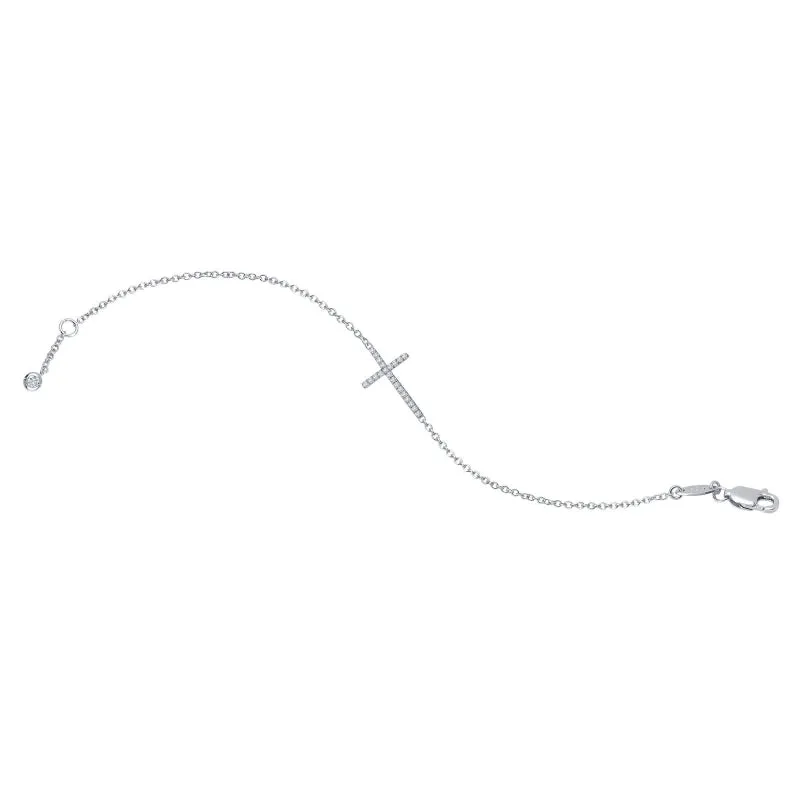 Lafonn 0.47 CTW Sideways Cross Bracelet
