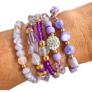 Lavender Purple Bracelet Stack