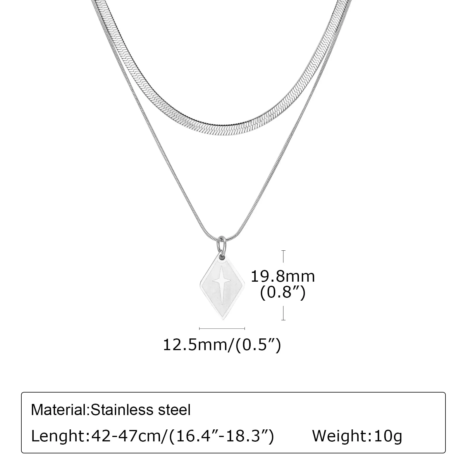 Layered Snake Chain Necklace for Men Boys