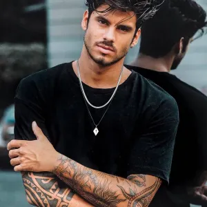 Layered Snake Chain Necklace for Men Boys