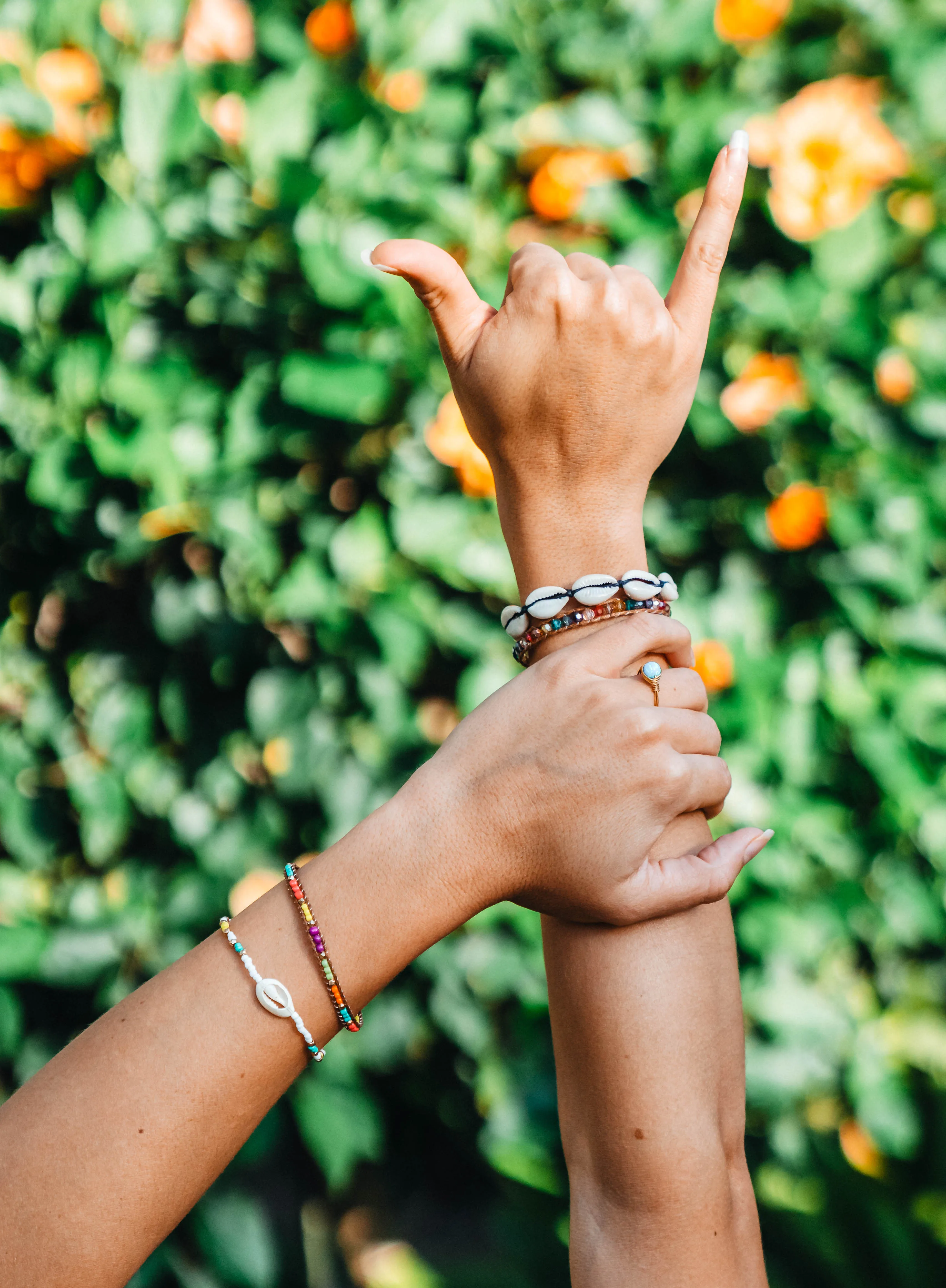 Lotus and Luna Seed Bead Single Bracelet Collection