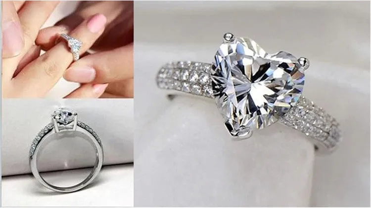 Luxurious Heart-Shaped Diamond Ring
