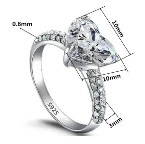 Luxurious Heart-Shaped Diamond Ring