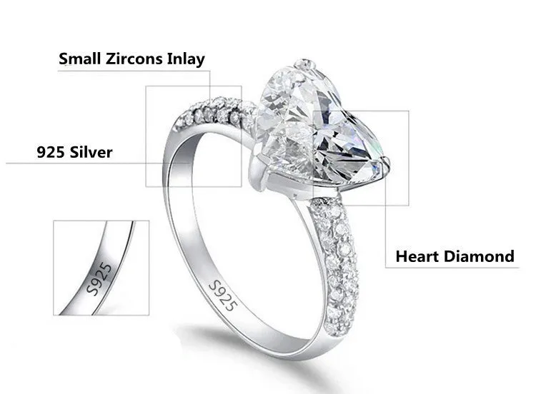Luxurious Heart-Shaped Diamond Ring
