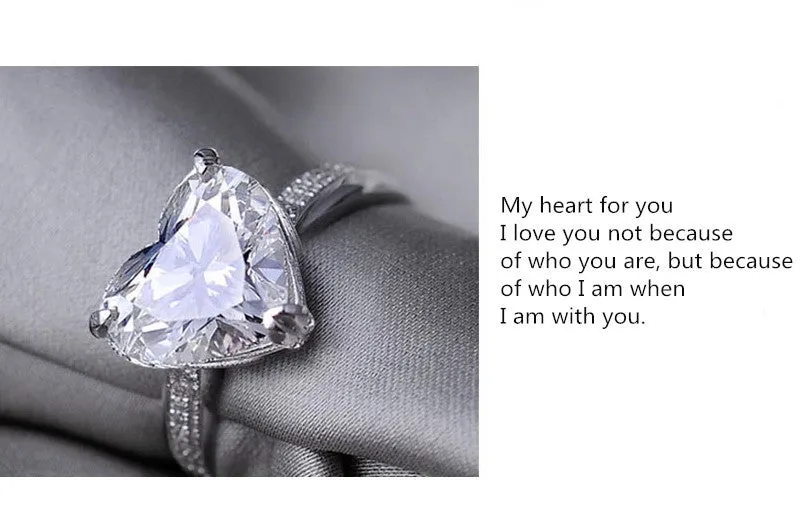 Luxurious Heart-Shaped Diamond Ring