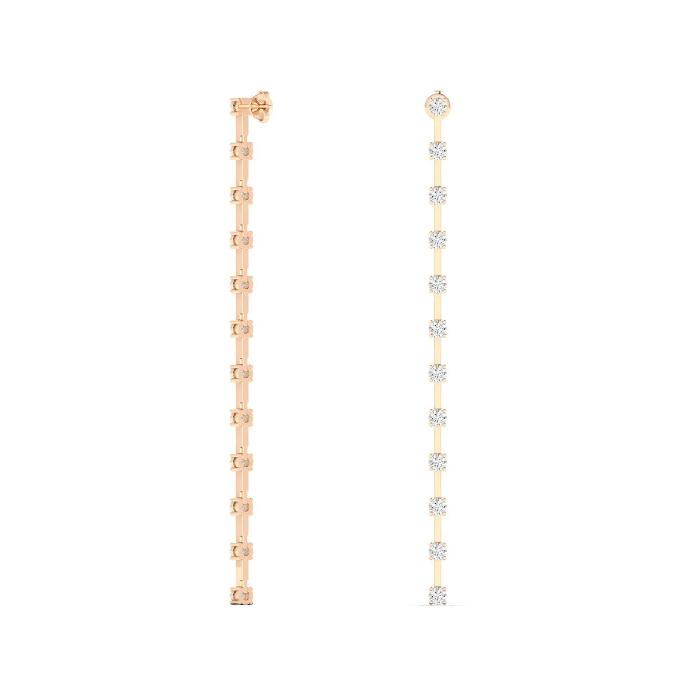 Mini Orbit Diamond Drop Earrings