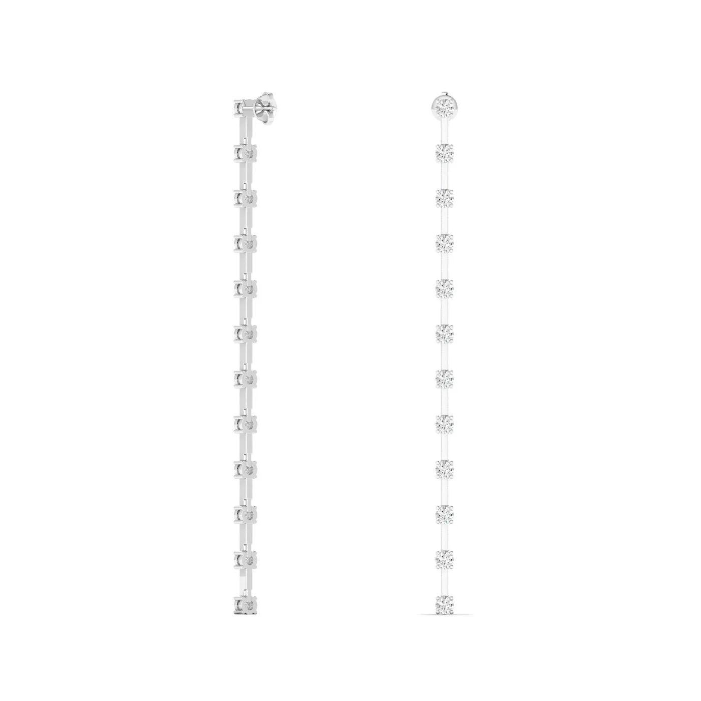 Mini Orbit Diamond Drop Earrings