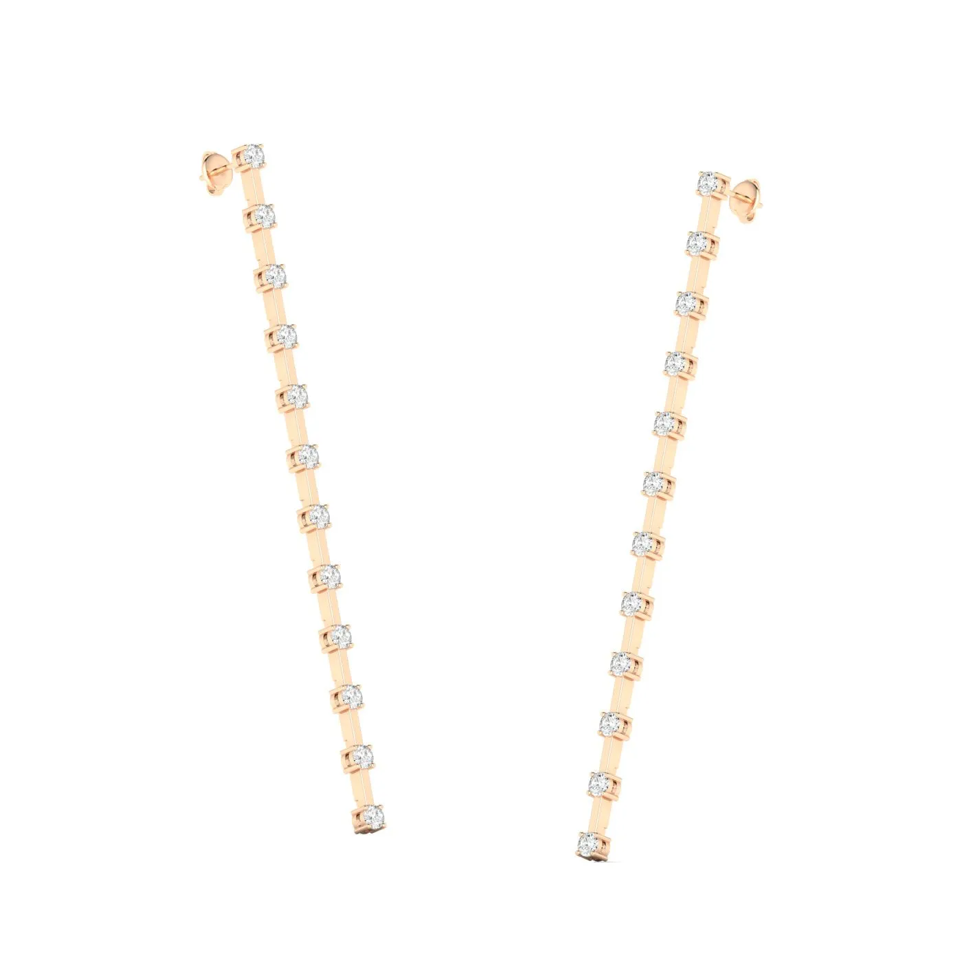 Mini Orbit Diamond Drop Earrings