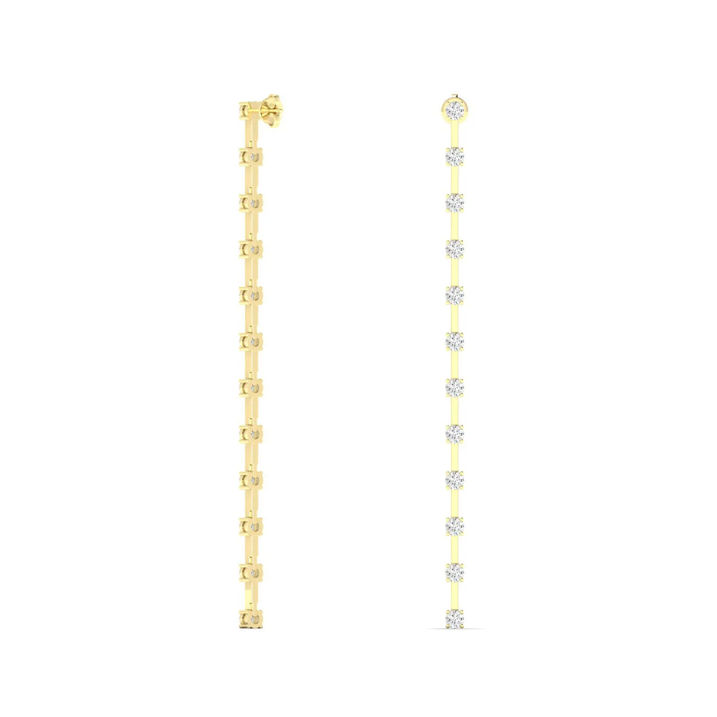 Mini Orbit Diamond Drop Earrings