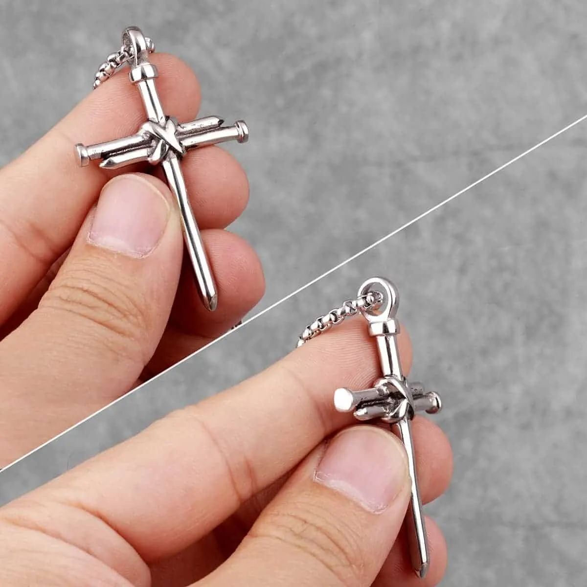 Nails Cross Necklace