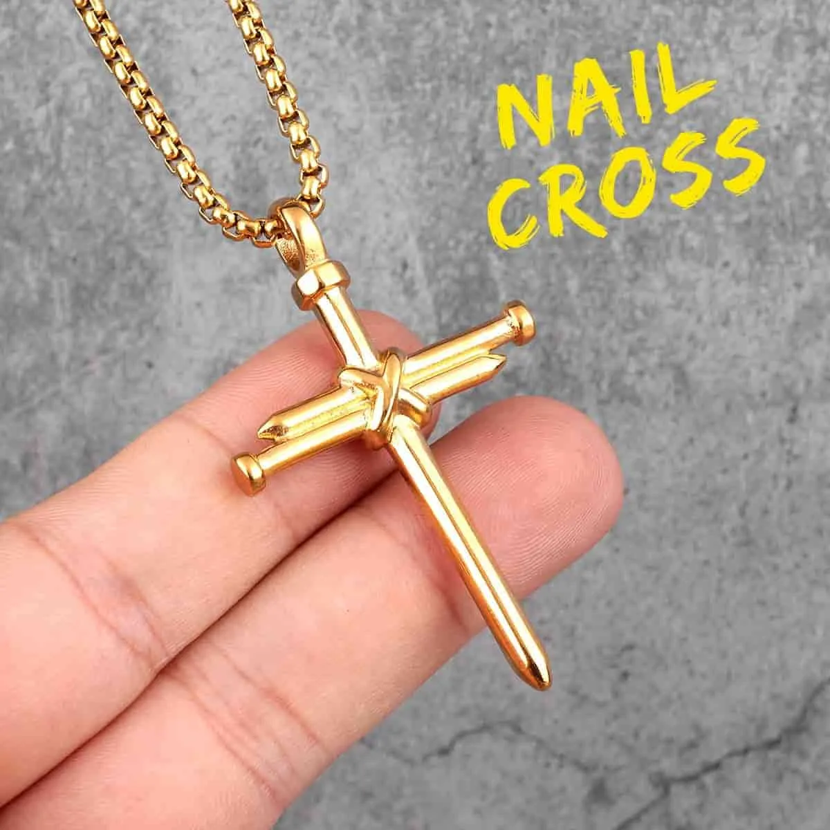 Nails Cross Necklace