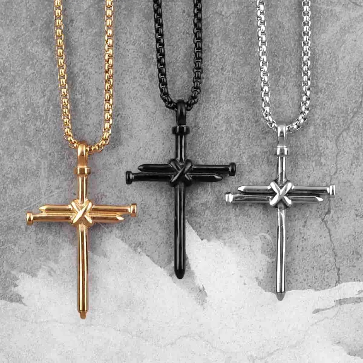 Nails Cross Necklace