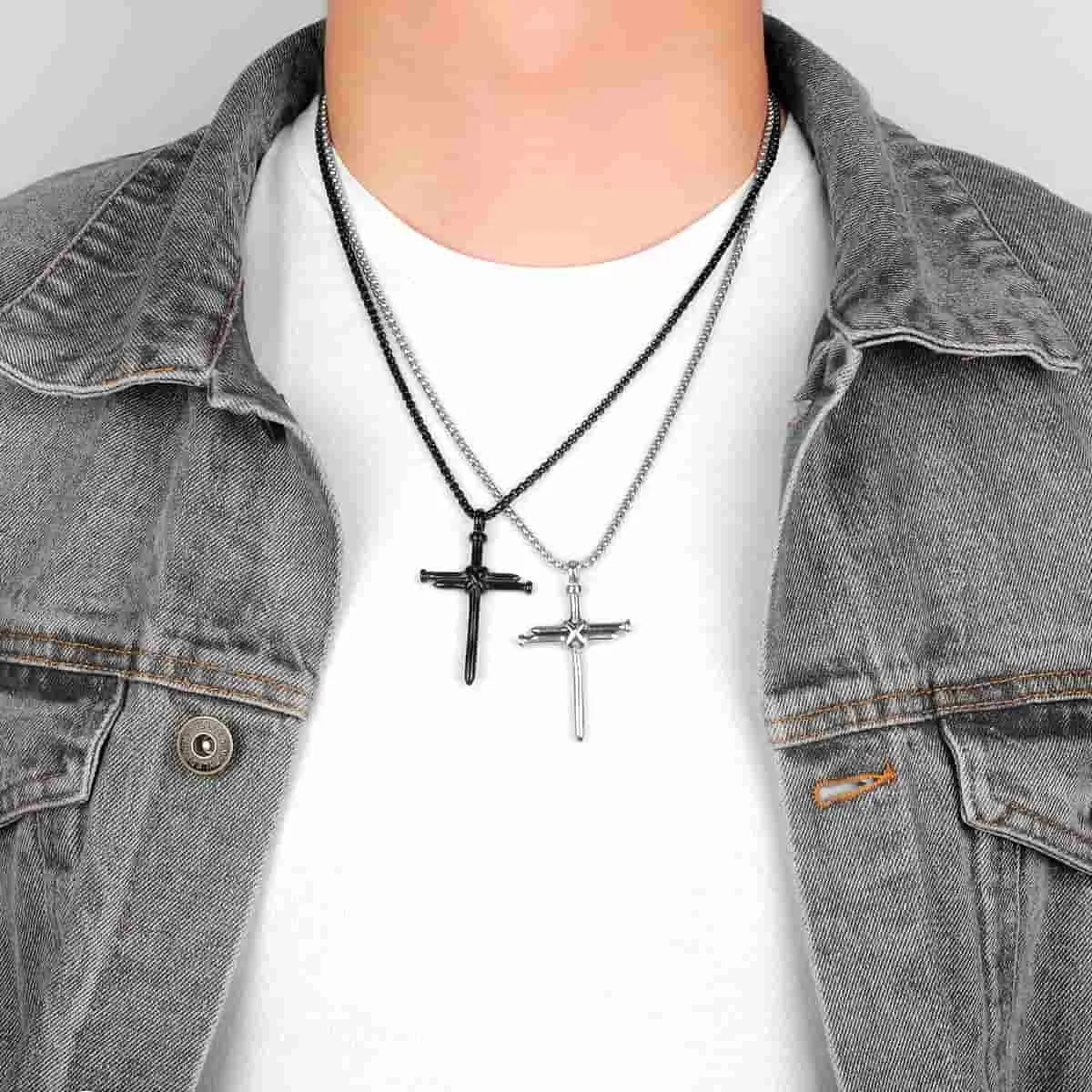 Nails Cross Necklace
