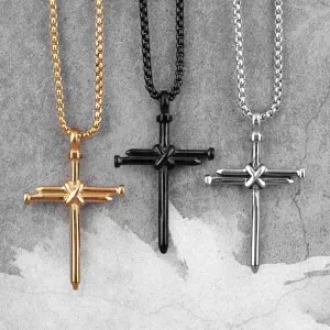 Nails Cross Necklace