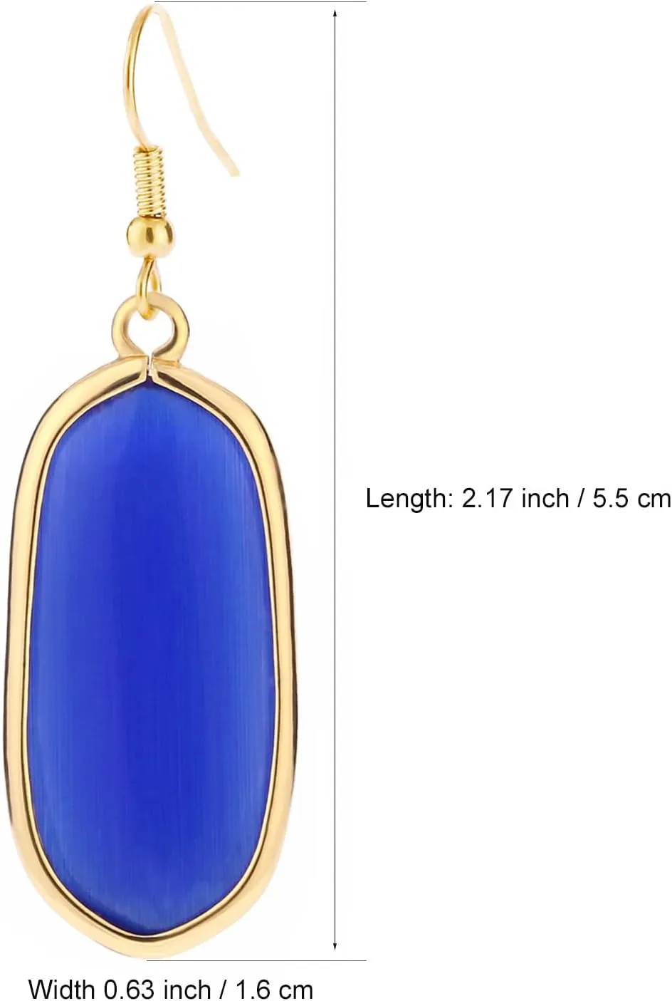 Natural Crystal Healing Stone Drop Dangle Earrings for Women