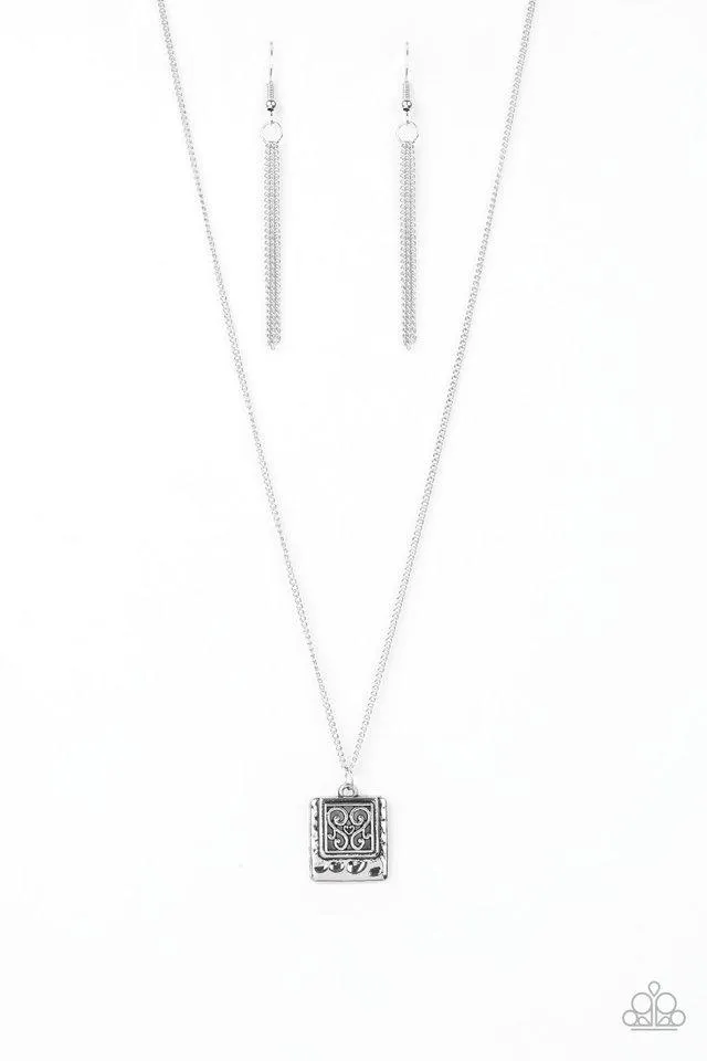 Paparazzi Necklace ~ Back To Square One - Silver
