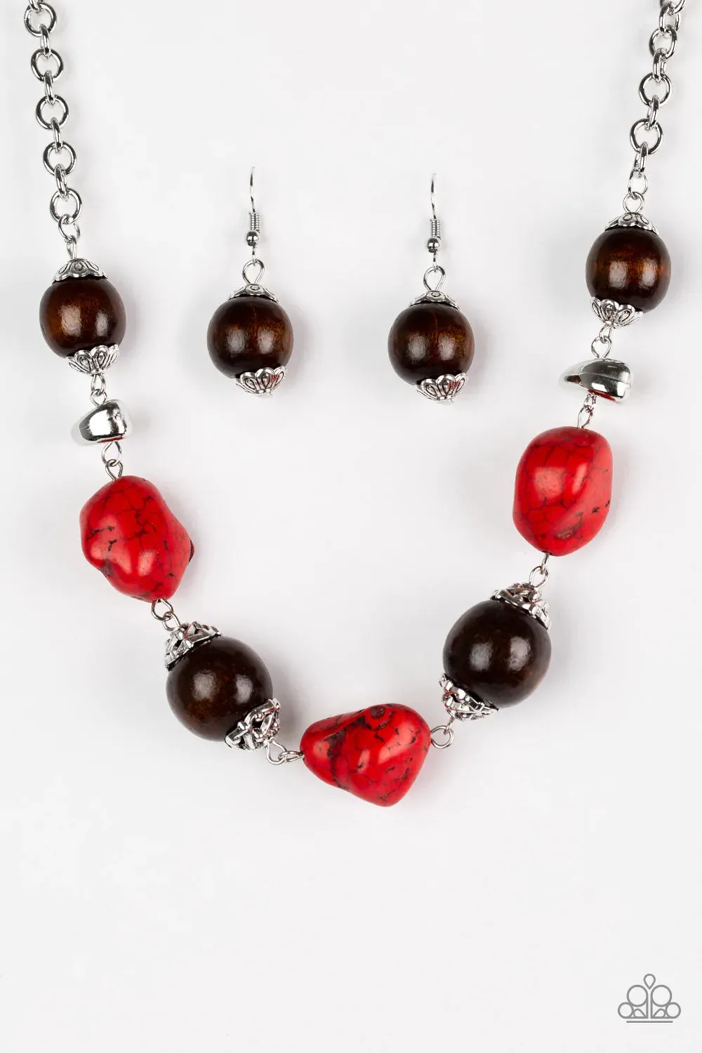 Paparazzi Necklace ~ Earth Goddess - Red
