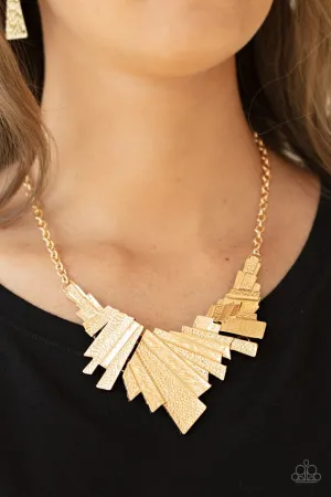 Paparazzi Necklace ~ Happily Ever AFTERSHOCK - Gold