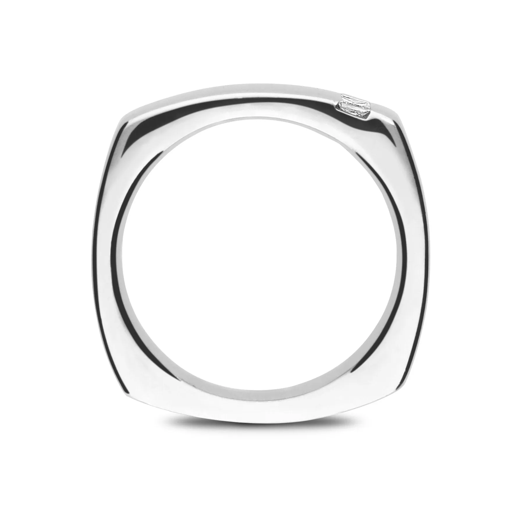 Platinum Diamond Cushion Shaped Wedding Ring