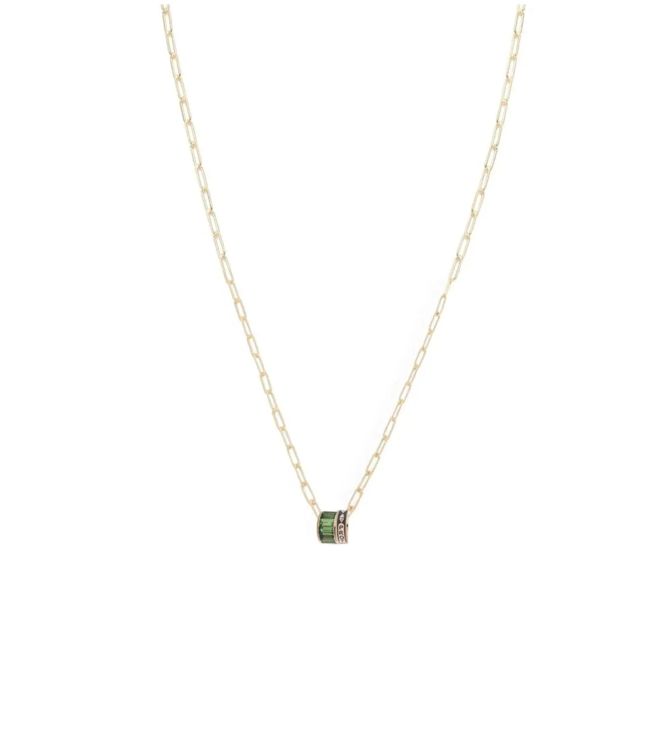 Protection & Baguette Tsavorite : Heart Beat Super Fine Clip Chain Necklace