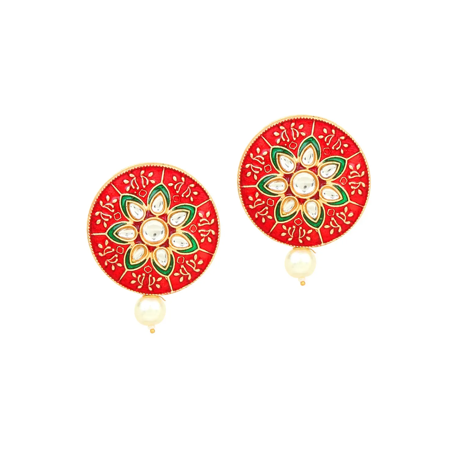 Red Indian Kundan Choker Set