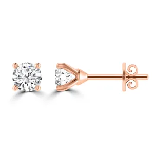 Rose Gold Diamond Stud Earrings