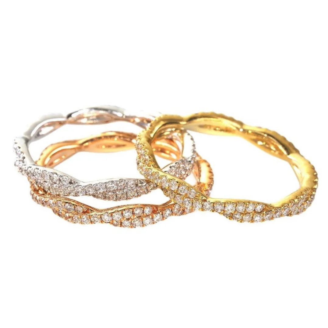 Rose Gold Diamond Twist Ring