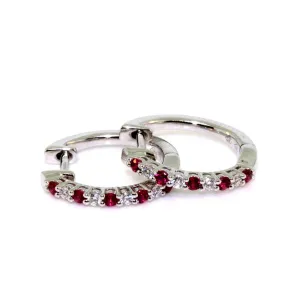 Ruby and Diamond Hoop