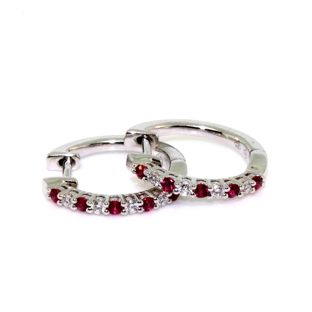 Ruby and Diamond Hoop