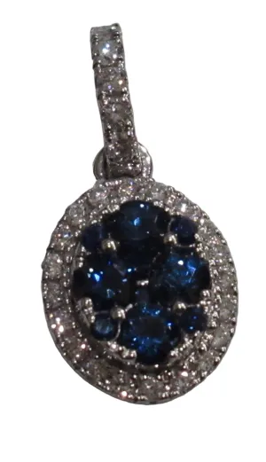 Sapphire Cluster Pendant